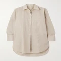 The Row - Astrea Striped Cotton-poplin Shirt - Beige - x small