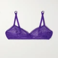 Eres - Pensees Douce Stretch-lace Soft-cup Triangle Bra - Purple - 36A