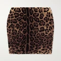 Dolce & Gabbana - Leopard-print Cotton-blend Chenille Mini Skirt - Leopard print - IT44