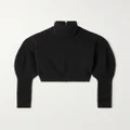 Alexander McQueen - Cropped Ribbed Wool And Cashmere-blend Turtleneck Sweater - Black - S