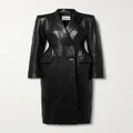 KHAITE - Carmona Double-breasted Textured-leather Coat - Black - US4