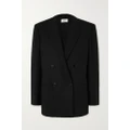 The Row - Wilsonia Double-breasted Pinstriped Wool Blazer - Black - US4