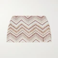 Missoni - Sequin-embellished Striped Crochet-knit Mini Skirt - Beige - IT38