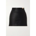 Versace - Icons Leather Mini Skirt - Black - IT38
