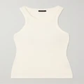 GOLDSIGN - The Laurel Ribbed Stretch-jersey Tank - Ivory - x small