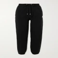 Moncler - Shell-trimmed Cotton-jersey Track Pants - Black - small