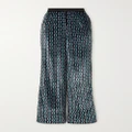 Diane von Furstenberg - Vegas Printed Silk-velvet Straight-leg Pants - Blue - US2