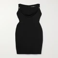 Versace - Icons Embellished Draped Jersey Dress - Black - IT42