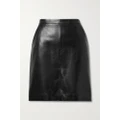 SAINT LAURENT - Leather Skirt - Black - FR36
