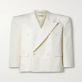SAINT LAURENT - Double-breasted Wool Blazer - Ivory - FR38