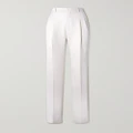 SAINT LAURENT - Pleated Wool Straight-leg Pants - Ivory - FR34