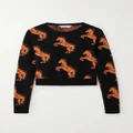 Stella McCartney - + Net Sustain Jacquard-knit Sweater - Black - small