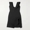 Bottega Veneta - Draped Asymmetric Twill Dress - Black - IT38