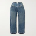 Isabel Marant - Noemie Frayed Two-tone Jeans - Blue - FR40