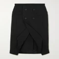Alexander McQueen - Grain De Poudre Wool Midi Skirt - Black - IT40