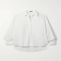 Versace - Pleated Cotton-poplin Shirt - White - IT50