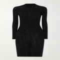 Wolford - + Net Sustain + Simkhai Pointelle-knit Stretch-econyl Mini Dress - Black - x small