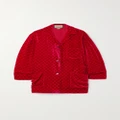 Gucci - Devoré-velvet Shirt - Red - IT40