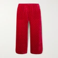 Gucci - Velvet Straight-leg Pants - Red - IT36