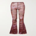 Jean Paul Gaultier - + Knwls Printed Mesh Flared Pants - medium