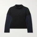 The Row - Dua Two-tone Ribbed Cotton And Cashmere-blend Turtleneck Sweater - Black - x small
