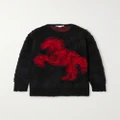 Stella McCartney - + Net Sustain Oversized Jacquard-knit Alpaca-blend Sweater - Black - xx small