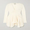 Isabel Marant - Usmara Gathered Crepe Mini Dress - Off-white - FR34