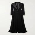 Dolce & Gabbana - Satin-trimmed Silk-blend Chiffon Coat - Black - IT38