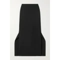 The Row - Patillon Topstitched Wool And Mohair-blend Midi Skirt - Black - US2