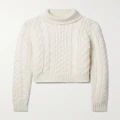 Nili Lotan - Andrina Cable-knit Wool And Cashmere-blend Turtleneck Sweater - Ivory - medium