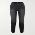 Spanx - Ankle Cropped High-rise Straight-leg Jeans - Black - XS