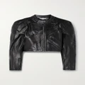 Acne Studios - Paneled Distressed Leather Jacket - Black - EU 34