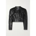 Acne Studios - Paneled Distressed Leather Jacket - Black - EU 34