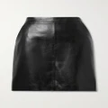 SAINT LAURENT - Leather Skirt - Black - FR40