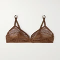Eres - Flore Fragrance Lace Soft-cup Triangle Bra - Brown - 34C
