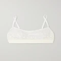 Eres - Flore Nympheas Lace And Stretch-jersey Soft-cup Bra - White - 34C