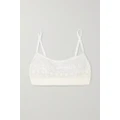 Eres - Flore Nympheas Lace And Stretch-jersey Soft-cup Bra - White - 36B