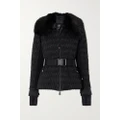 Moncler Grenoble - Plantrey Hooded Belted Faux Fur-trimmed Quilted Shell Down Jacket - Black - 0