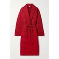 Skin - Sevan Quilted Cotton Robe - Red - 0