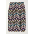Missoni - Striped Metallic Wool-blend Crochet-knit Midi Skirt - Multi - IT38