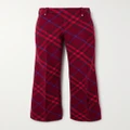 Burberry - Layered Checked Wool Straight-leg Pants - UK 6