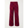 Burberry - Layered Checked Wool Straight-leg Pants - UK 14