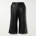 Commando - Faux Leather Wide-leg Pants - Black - large