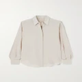 Brunello Cucinelli - Sequin-embellished Silk-georgette Shirt - Sand - small