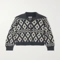 Brunello Cucinelli - Wool, Cashmere And Silk-blend Jacquard Sweater - Black - small