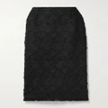 Oscar de la Renta - Frayed Embroidered Tweed Midi Skirt - Black - US0