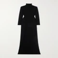 SAINT LAURENT - Cutout Wool Turtleneck Maxi Dress - Black - XS