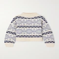 Polo Ralph Lauren - Wool, Cotton And Alpaca-blend Jacquard Turtleneck Sweater - Blue - small