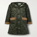 Barbour - Mickley Cotton Corduroy-trimmed Quilted Recycled-shell Jacket - Green - UK 10