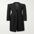 Mugler - Oversized Paneled Twill Coat - Black - FR34